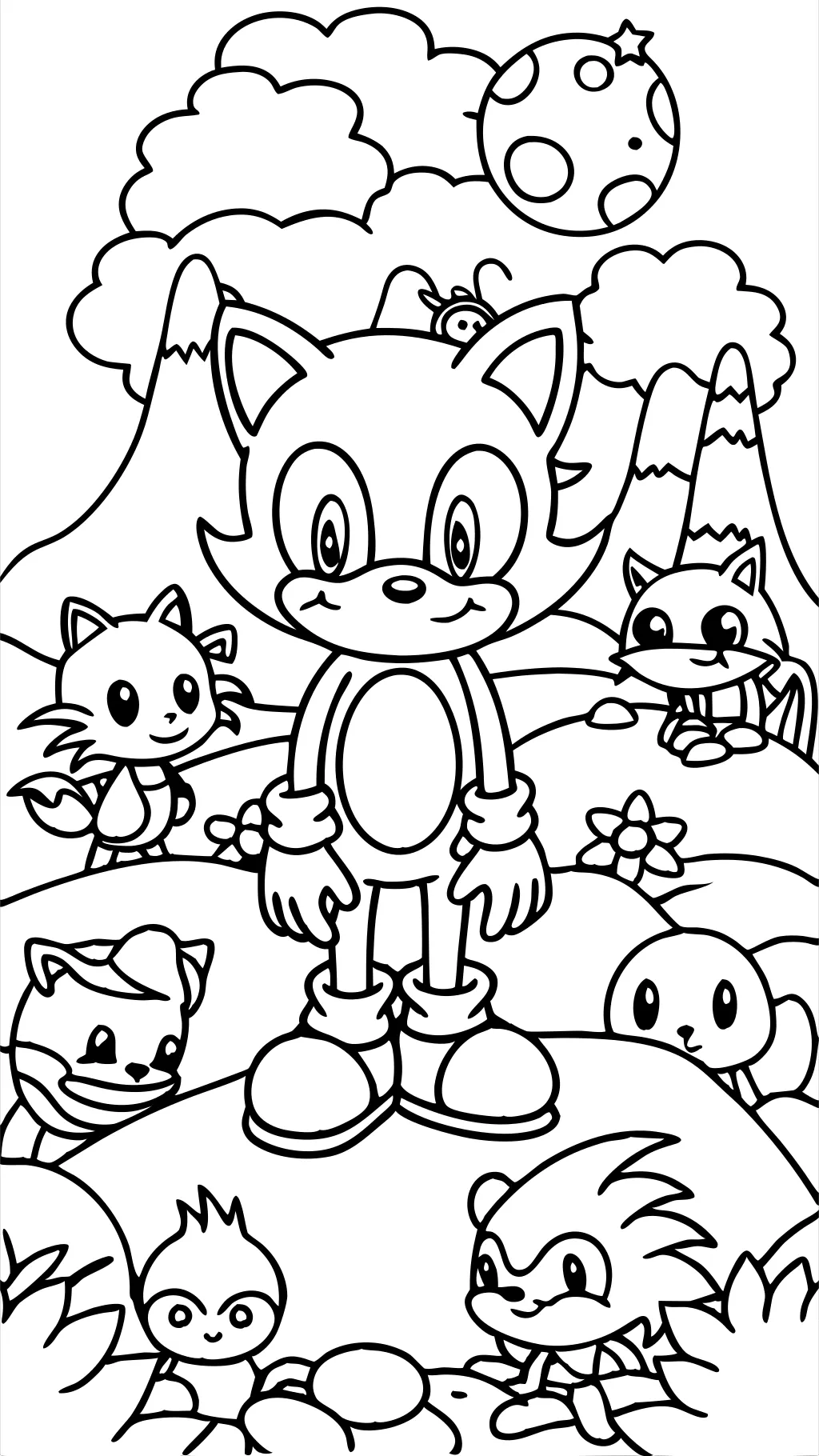 sonic color pages to print